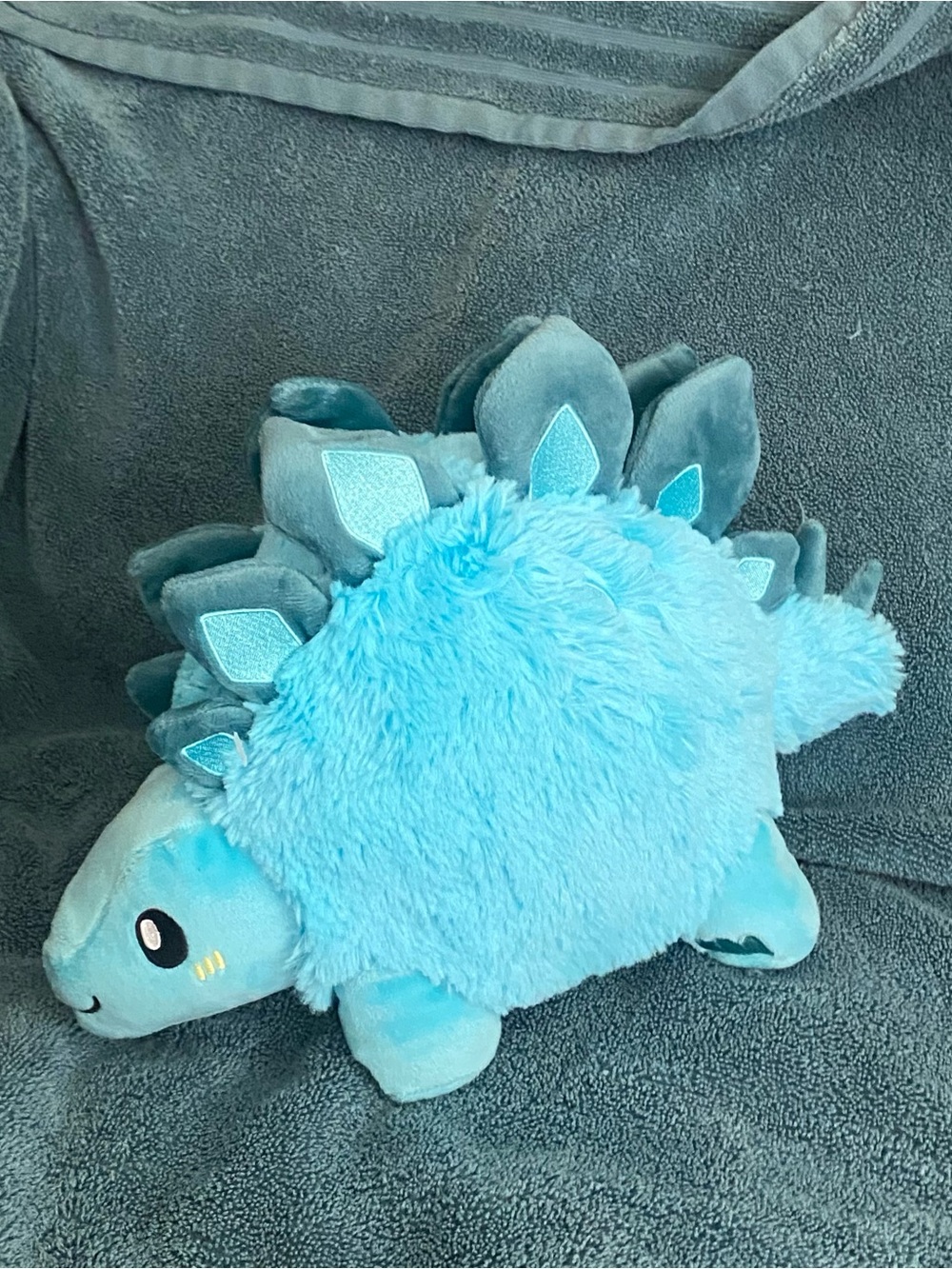 Squishable Plush Blue Dinosaur Mini Stegosaurus 12”L X 8”H